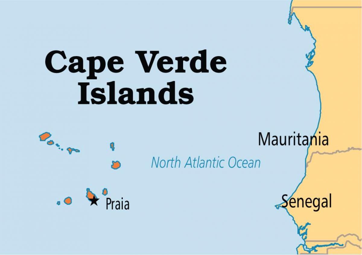 χάρτης του χάρτη που δείχνει νησιά του Πράσινου Ακρωτηρίου