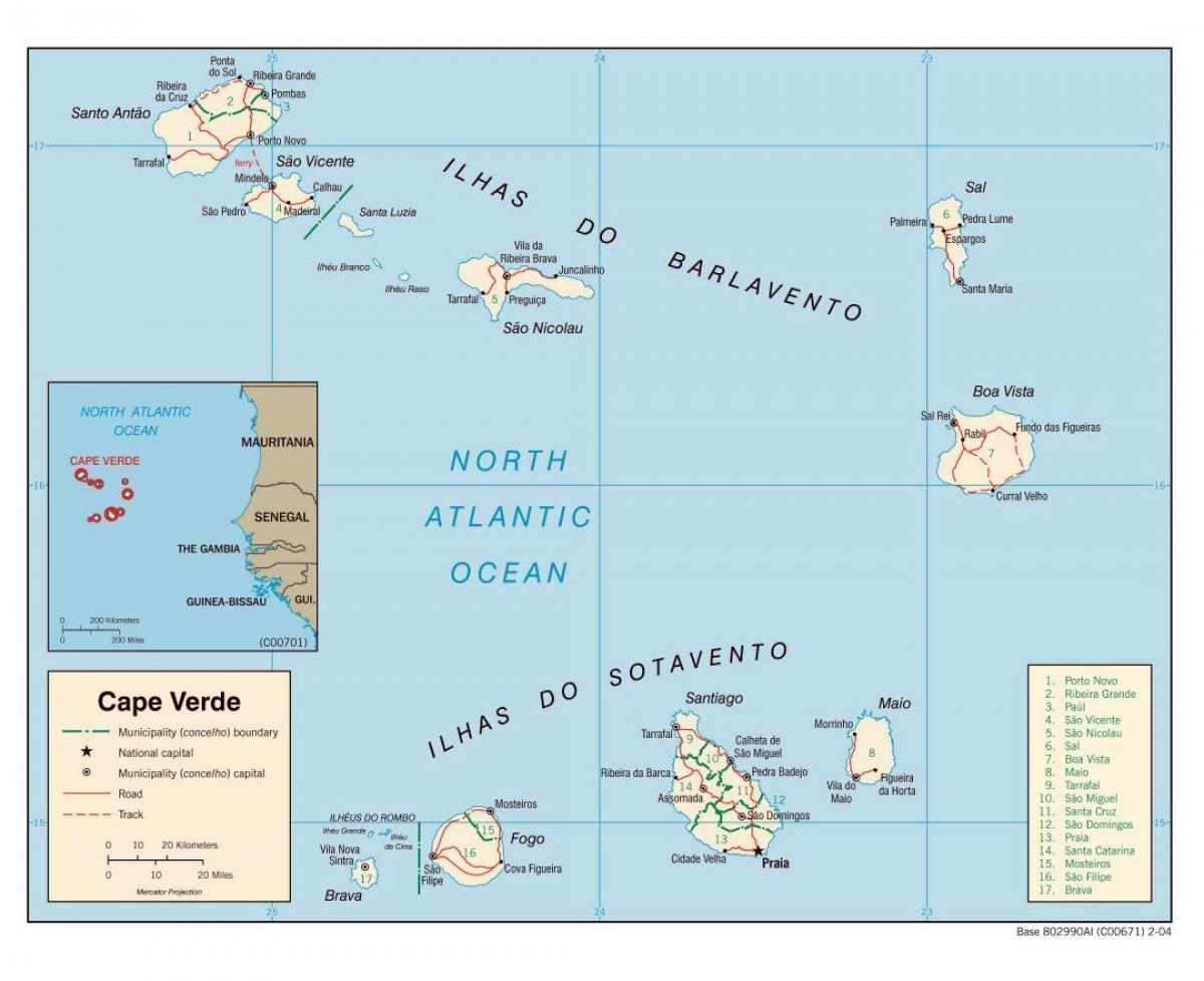 χάρτης της Cabo Verde